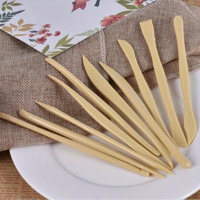 10 PCS Clay Sculpture Tool Set Carving DIY Wooden Pottery Ceramic Tools for Lovers DIY Art Craft Shaping Clay Accessories