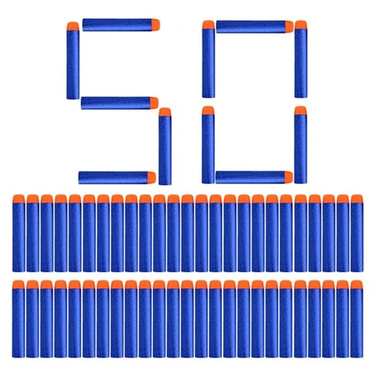 1000/400/300/200/100pcs Blue Solid Round Head Bullets 7.2cm For Series Blasters Refill Darts Kids Toy Gun Accessories