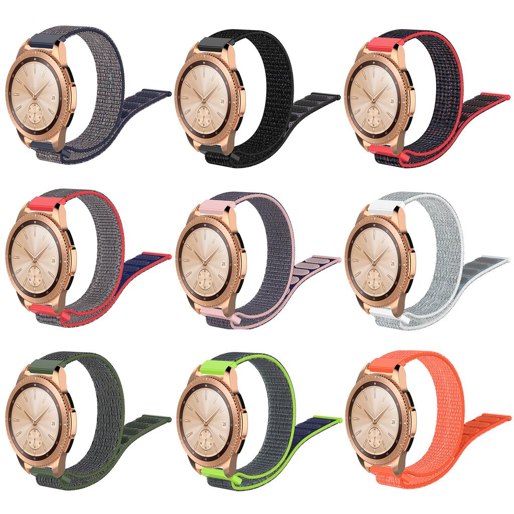 For Samsung Galaxy Watch 42mm SM-R810 20mm Loop Fastener Nylon Watch Band Strap