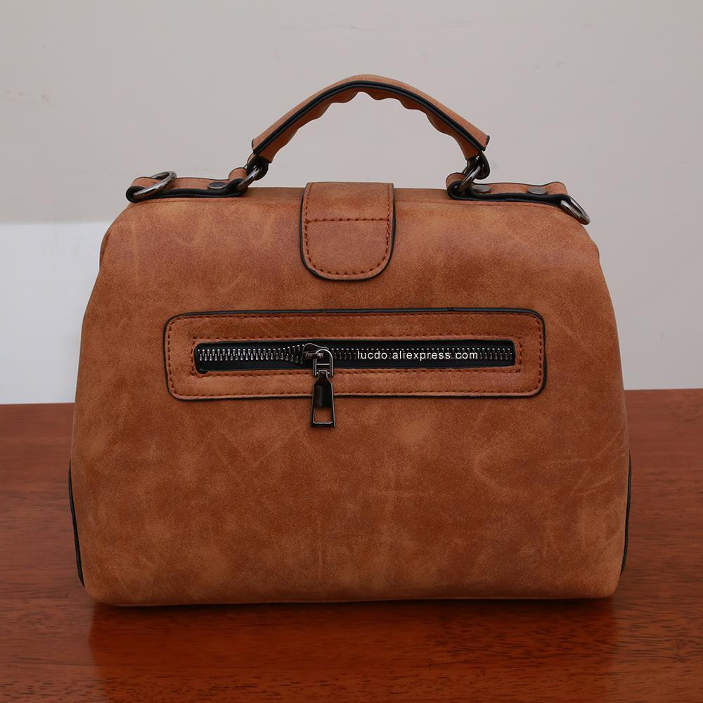 Doctor Diamond Kafes Kadın çapraz askılı çantalar büyük kapasiteli deri PU omuz çantası yeni