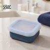 Food Grade Silicone Soap Dish Portable Box with Lid, Travel Mini Square Waterproof Container for Hiking Case, Reusable Camping Gym And Home