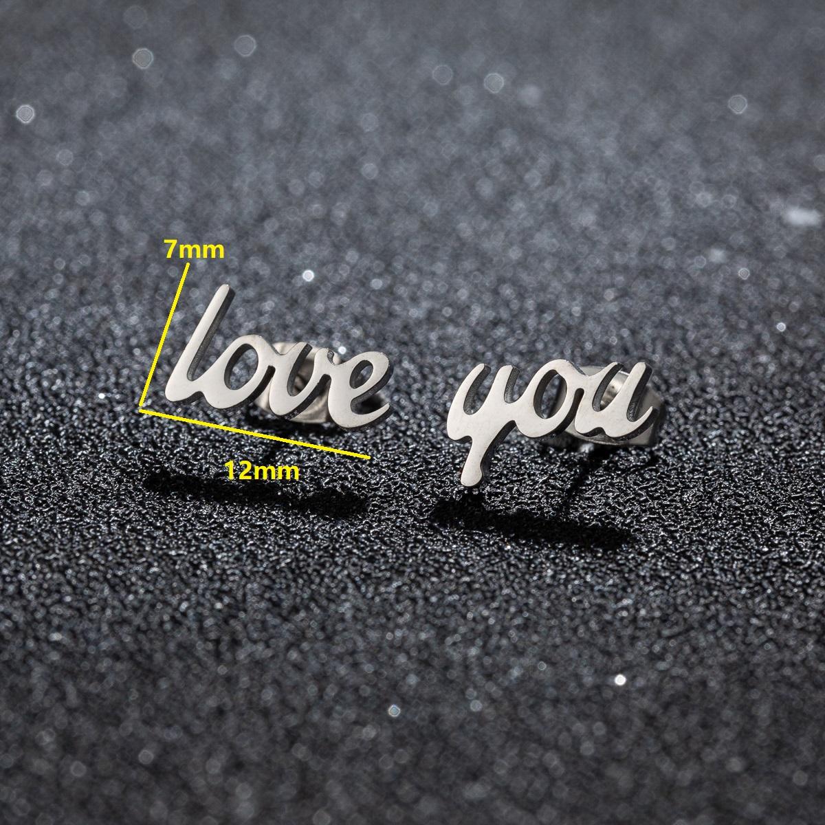 

Stainless Steel Earring Gender Symbol For Lover Ear Piercing Stud Earrings Valentine S Day Zircon Party Gift Brinco Coracao Copper color