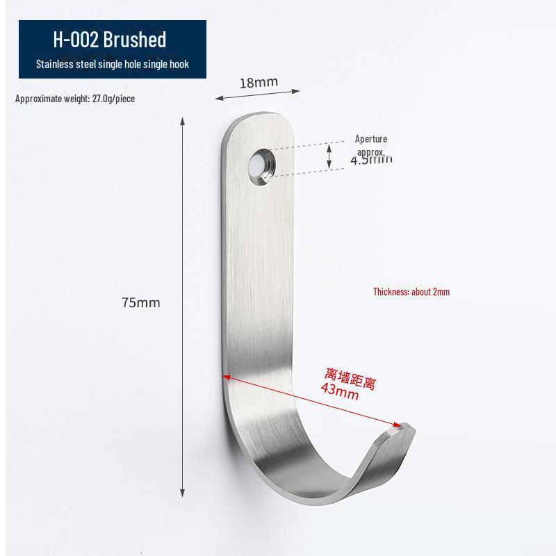 

Черный крючок для одежды из нержавеющей стали для использования дома и в гостиницах