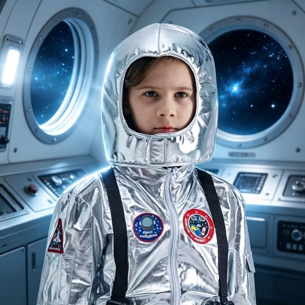 Jumpsuit Style Spacesuit Fancy Dress Cosplay Costume Kids Space Suit Dress Up