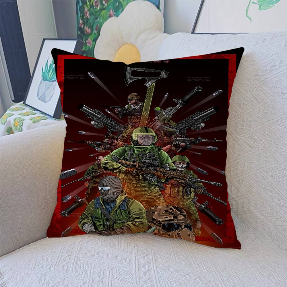 Game Escape From T-Tarkov Pillow Cover for Bedroom Room and Living Room Sofa Decorative Cushion Cover