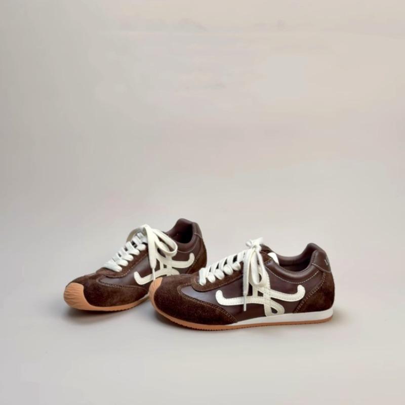 

Retro thick-soled versatile sports women s autumn new fashion casual white shoes 40 коричневый