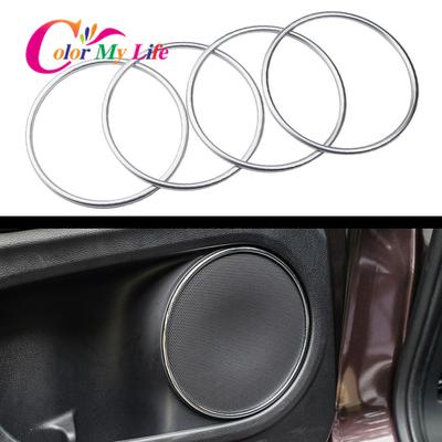 ABS Chrome Inner Door Stereo Speaker Collar Cover Ring Trim Fit for Honda HR-V HRV Vezel 2015 2016 2017