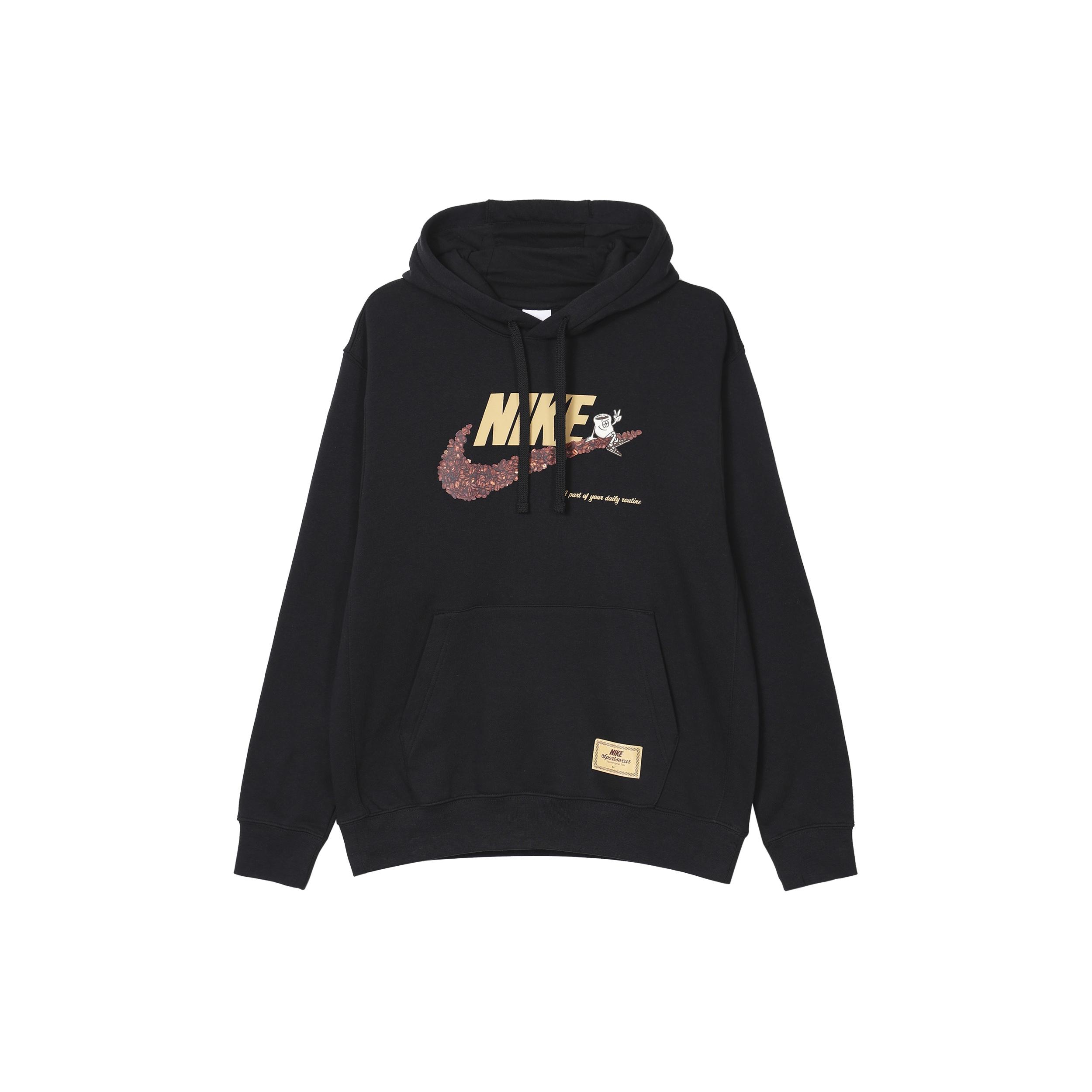 Nike NSW Coffee Bean Graphic Hoodie Black Men s DX6513-010 XL
