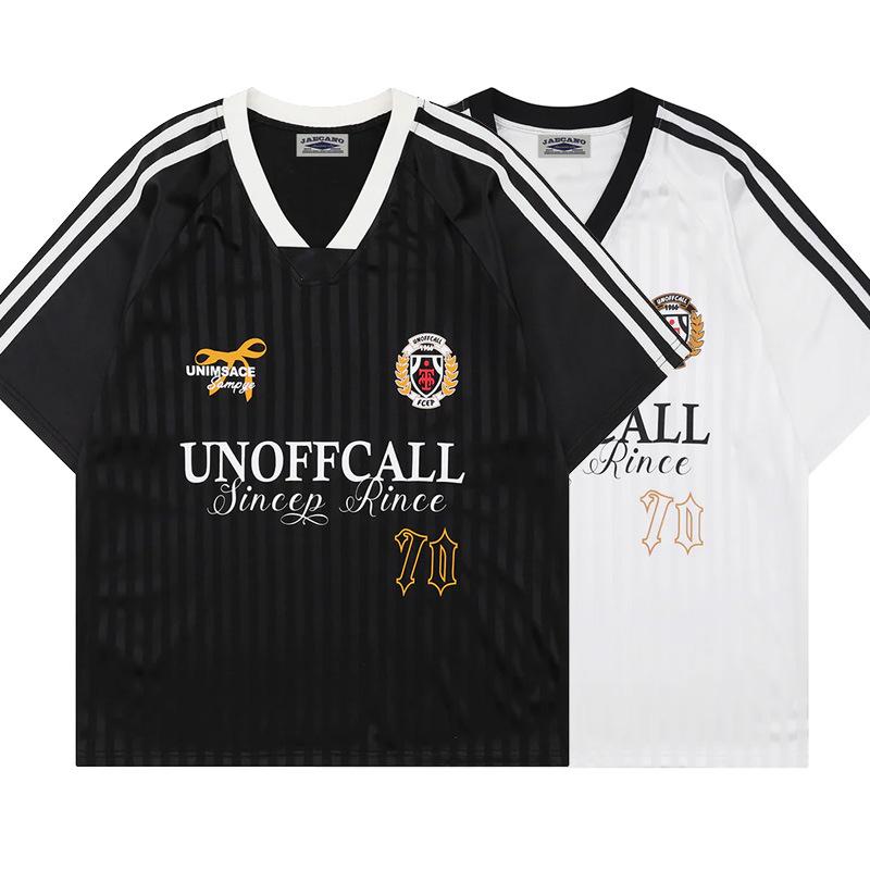 American Retro Sports Jersey Short-sleeved Fans European and American Street Tide Brand Loose Fan Version