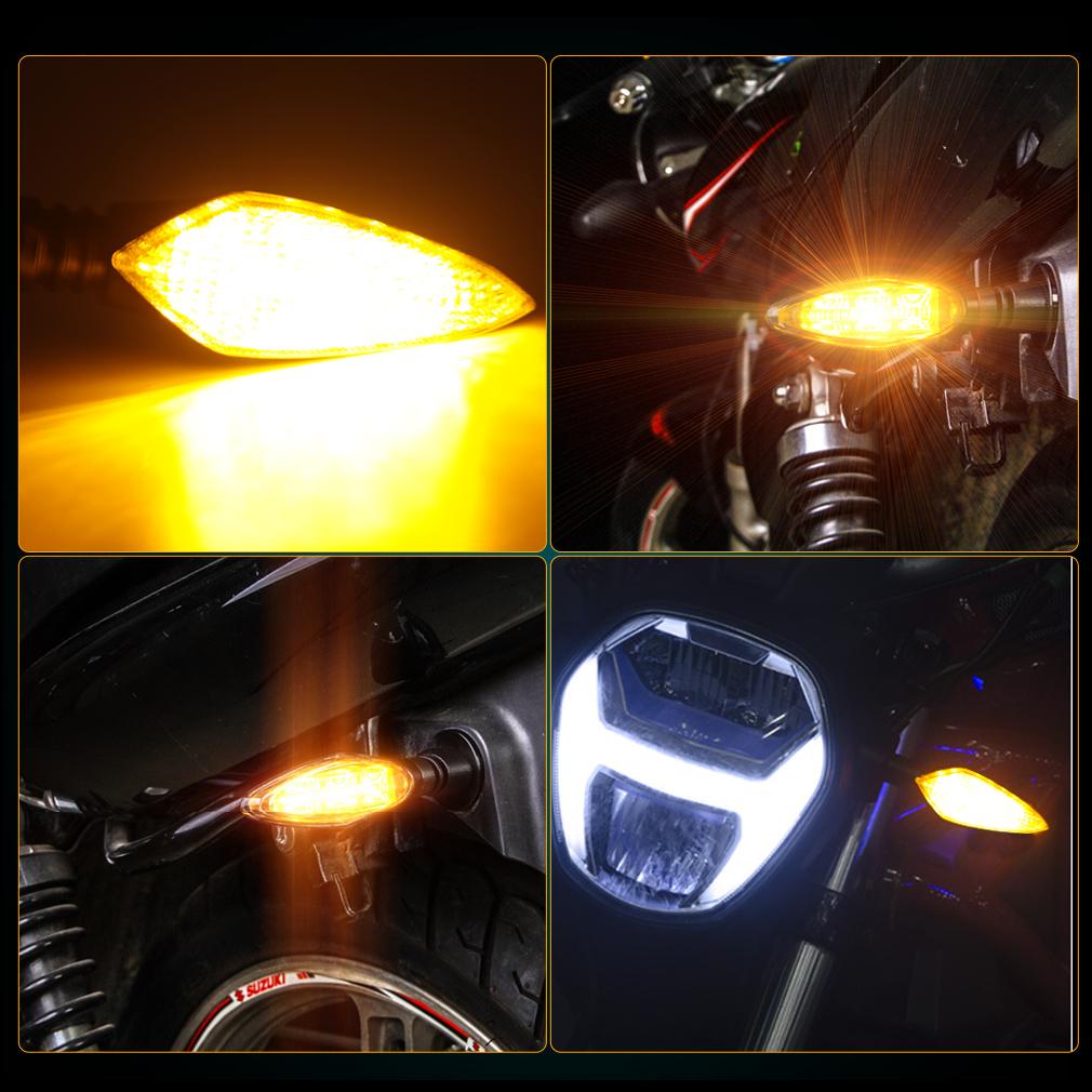 2 ks Univerzální motocyklové LED směrové světla 12V LED motocyklové světlo Přední LED směrovky Motocyklový jantarový indikátor
