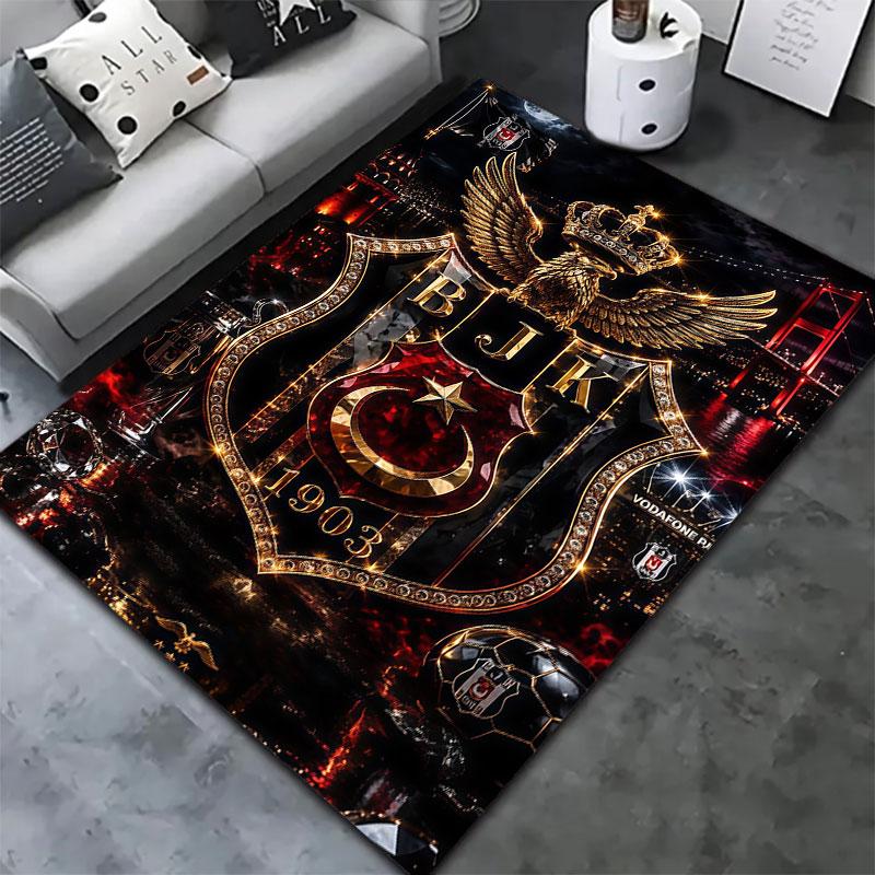 Besiktas Gymnastics Club Carpet Rug for Living Room Bedroom Home Sofa Decoration,Kids Play Non-slip Floor Mat