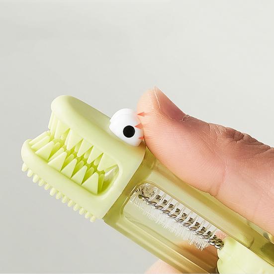 3-in-1 Crocodile Cup Lid Brush Ergonomic Handle Water Bottle Cleaner Multifunctional Portable Gaps Corners Brush