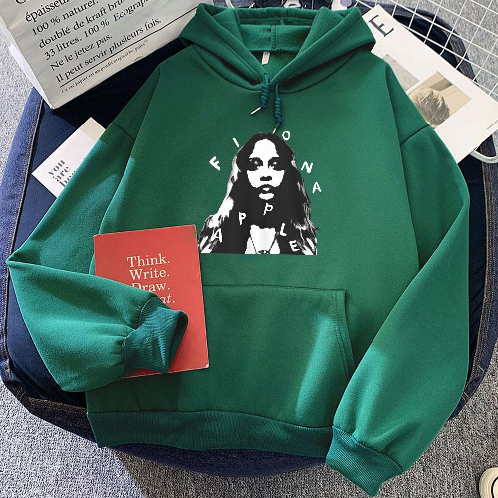 

Графическая одежда с длинным рукавом Толстовки с принтом певицы Fiona-apple Зимние флисовые толстовки с капюшоном Топы 3XL