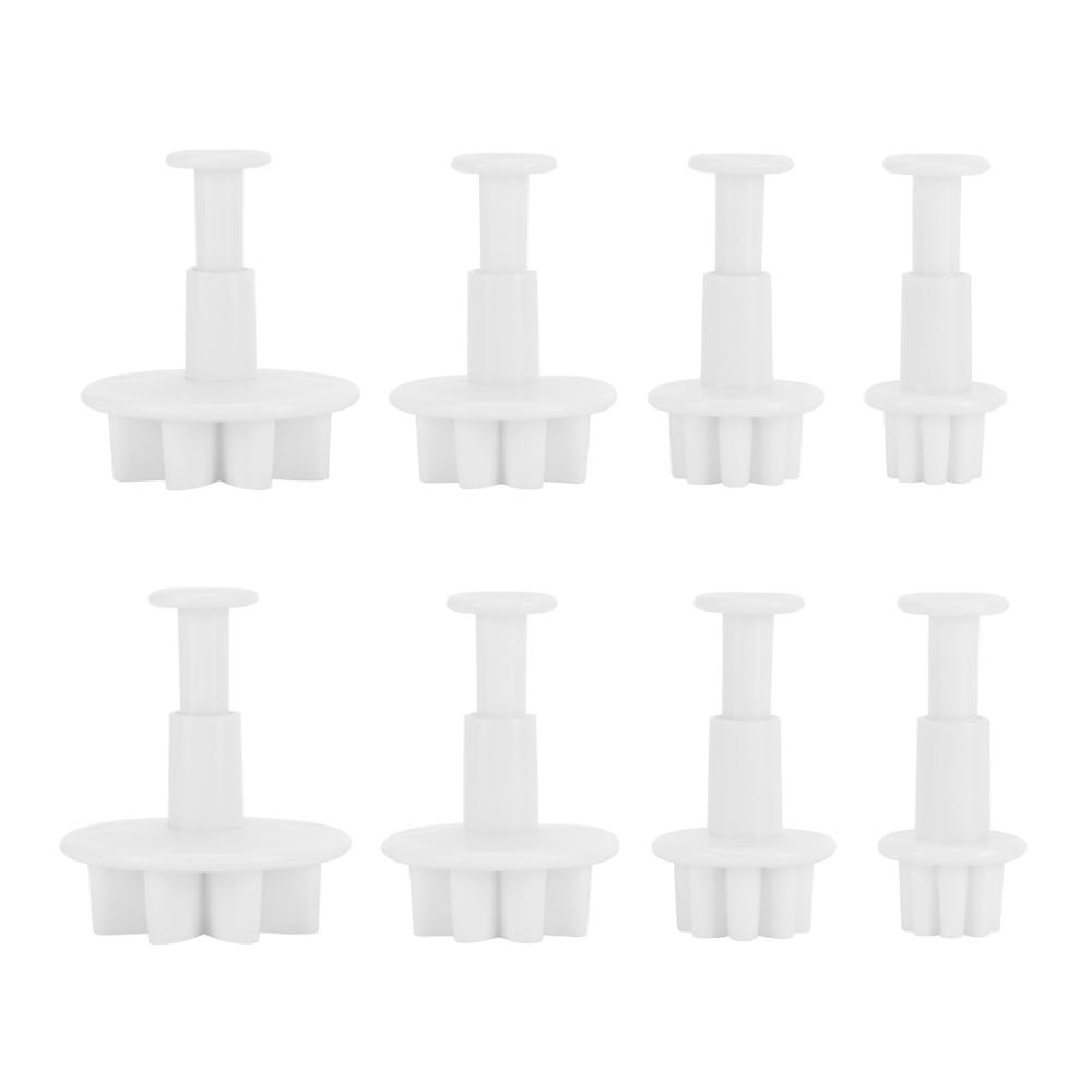 8pcs PP Fondant Cutter Mold Daisy Pattern Flower Plunger Cutter Biscuits Sugar Cubes