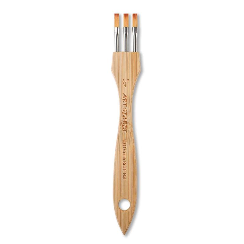 New Wooden Handle Multi Tooth Brush Set, Flat Head, Round Head Artistic Watercolor Acrylic Brush, Multifunctional Painting Brush