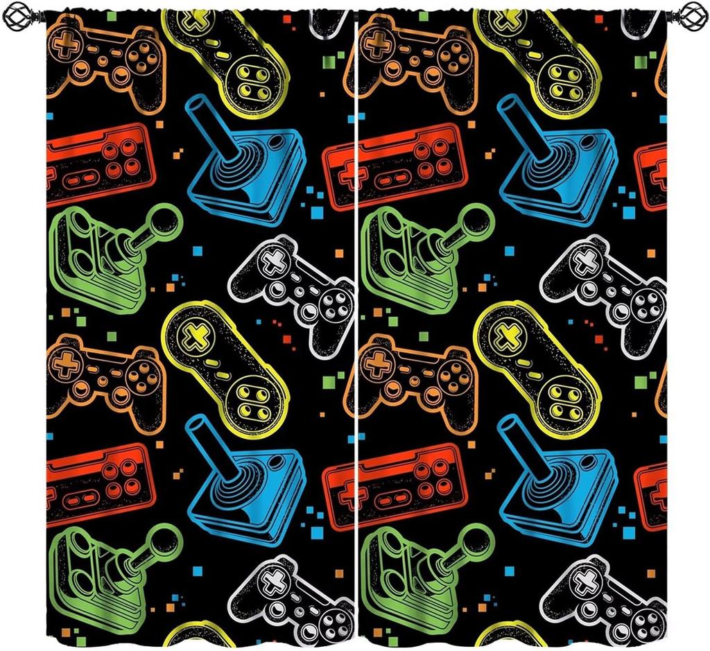 Room Darkening American Football Curtains Men Teens Cool Ball Sporty Theme Art Printed Window Drapes Kids Boys Bedroom Living Curtain Polyester
