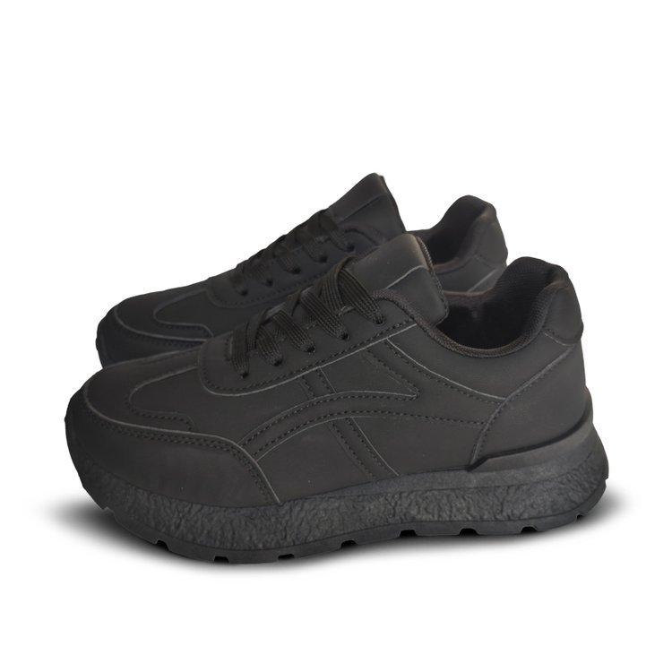 

Autumn new sports shoes breathable women s rubber autumn low-top soft-soled sports shoes running shoes 42 чёрный