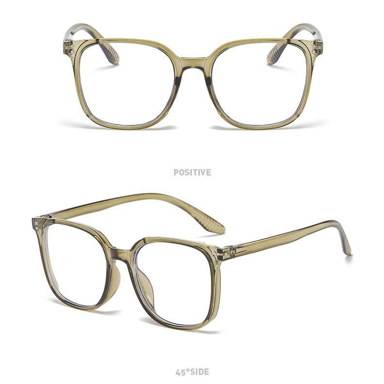 Trendy Retro Square Eyeglass Frames for Men & Women - Lightweight & Comfortable with Flat Lenses