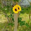 Floral Garlands For Decor Sunflower Fake Garland Rustic Realistic Flower Ribbon Decoration For Indoor Outdoor Wall Table Fence