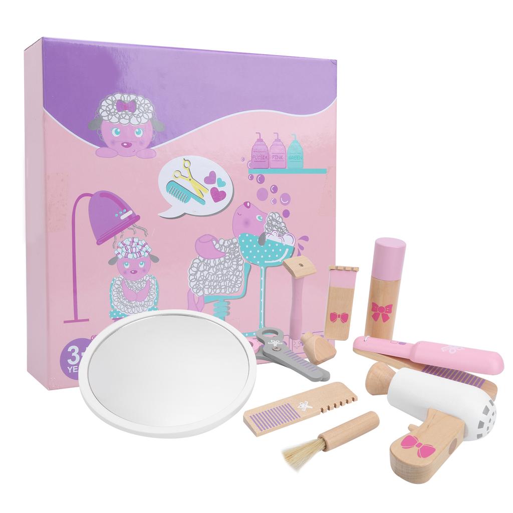 Jucărie Frumoasă pentru Păr Instrument de Coafură din Lemn Jucărie Educativă de Simulare pentru