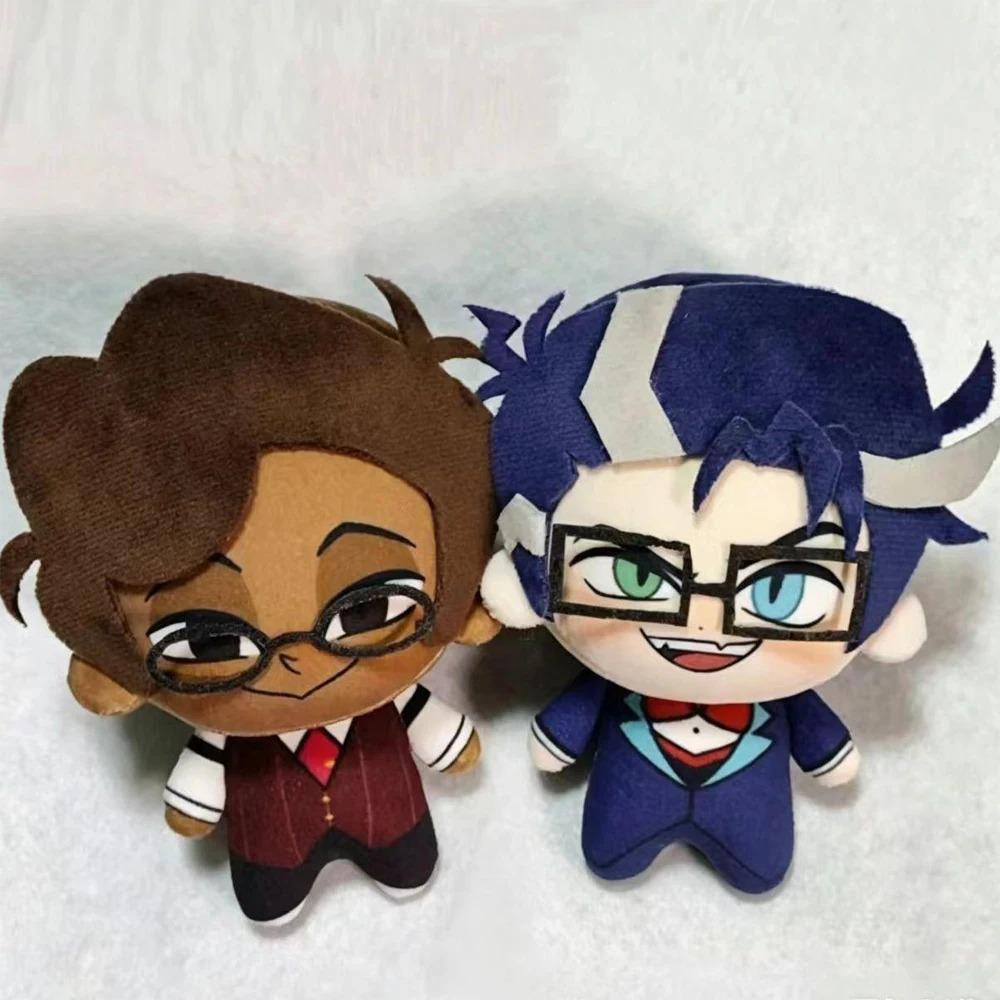 Neueste 10cm Plüsch Cosplay Animation Hotel Hazbin Charakter 3V Vox Alastor Plüschtiere Schlüsselanhänger Tasche Anhänger Anime Plüschtier Puppe