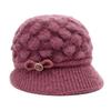 Autumn and winter new wool hat women's middle-aged and elderly velvet warm pullover hat outdoor sports warm knitted mother hat
