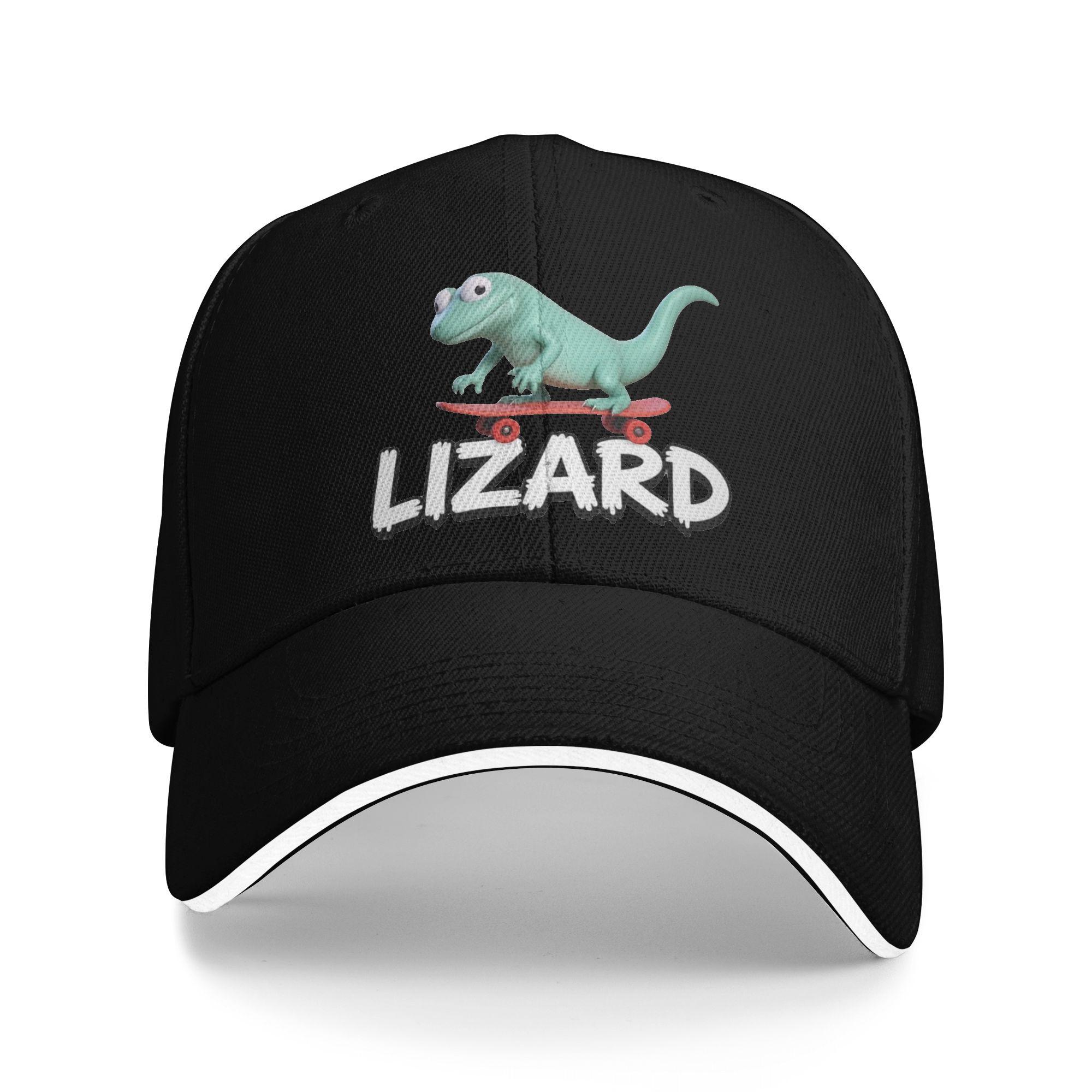 

Tom Lizard Skateboard Meme Baseball Cap Hip Hop Sandwich Cap Men Women Adjustable Dad Hat Outdoor One Size чёрный