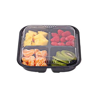 Disposable Plastic Partitioned Food Containers with Lids