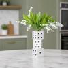 Resin Vase Ornament, Dice Design Decorative Plant Pot for Real or Artificial Flowers Bedroom Living Room Decoration Flower Arrangement
