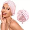 Silk Bonnet For Sleeping Women Satin Hair Bonnet Night Sleep Cap Scarf Wrap For Curly Hair With Tie Band Solid Silk Turban Hat
