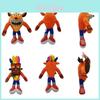 Peluche Super Morbido di Crash Bandicoot Cartone Animato Ideale per Bambini e Decorazione della Casa