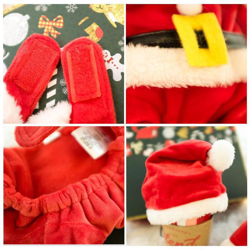 Santa Clause Suit Red Hat & Jackets Fashion Cat Dog Plush Costume Pet Supplies