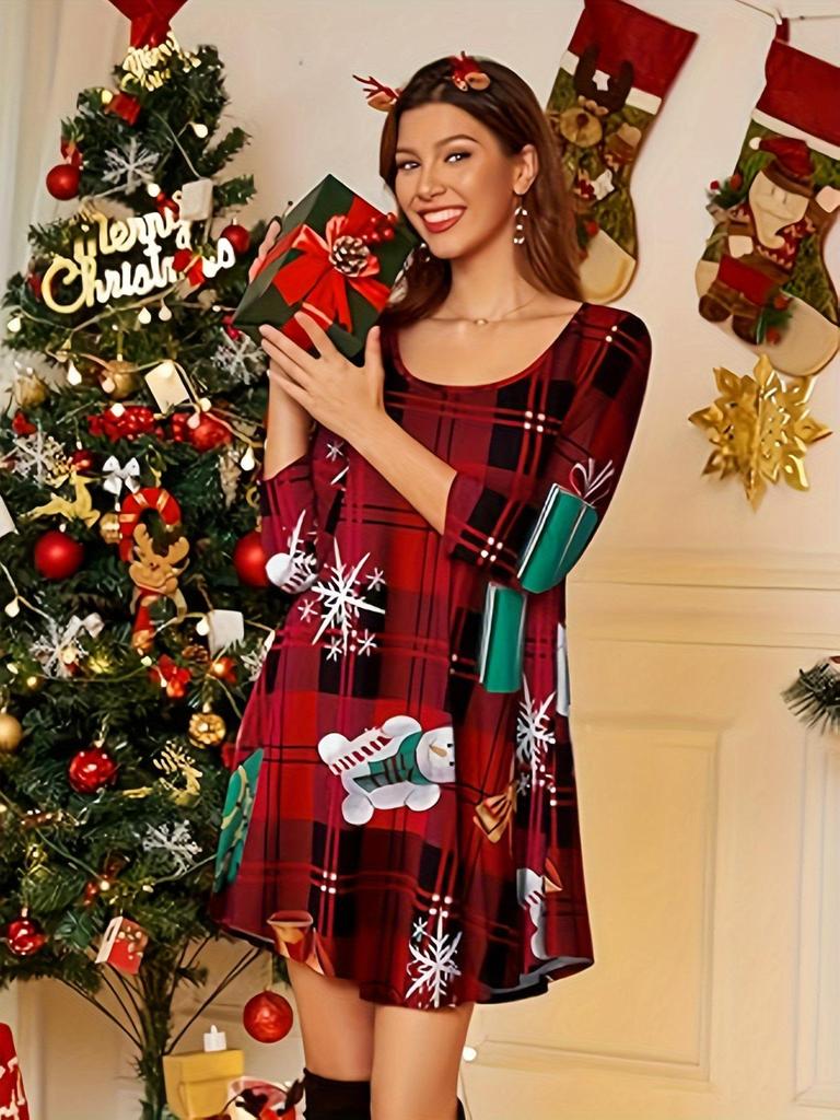 Rochie T-shirt lejeră de toamnă/iarnă pentru femei plinuțe