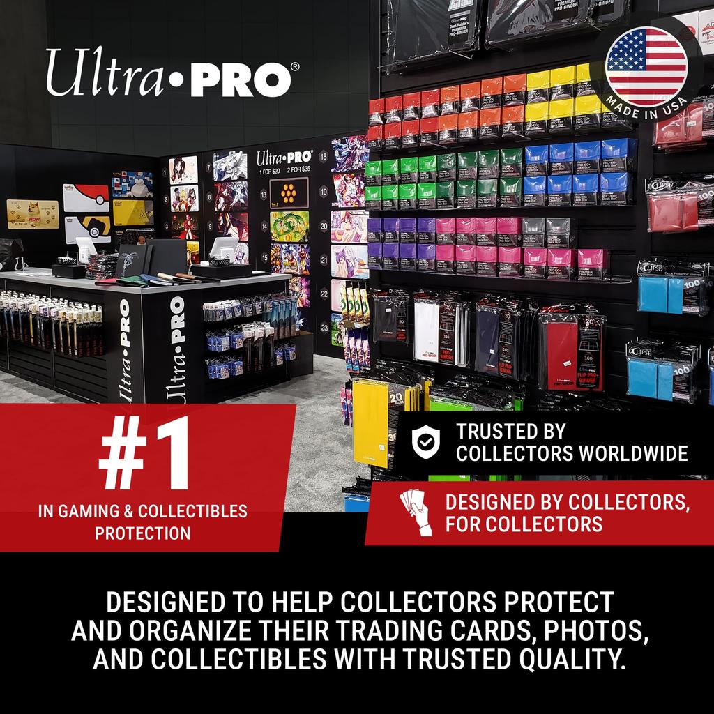 Ultra PRO - Silver Series 9-Pocket Trading Card Refill Pages, Standard Size, 3-Ring, High Durability, Non-PVC Material, Card Case Storage Sheets, 100-