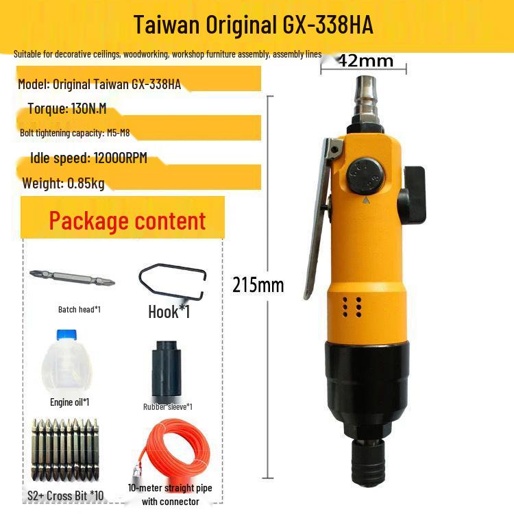 Industrial Pneumatic Screwdriver Air Tool for Woodworking & Decoration