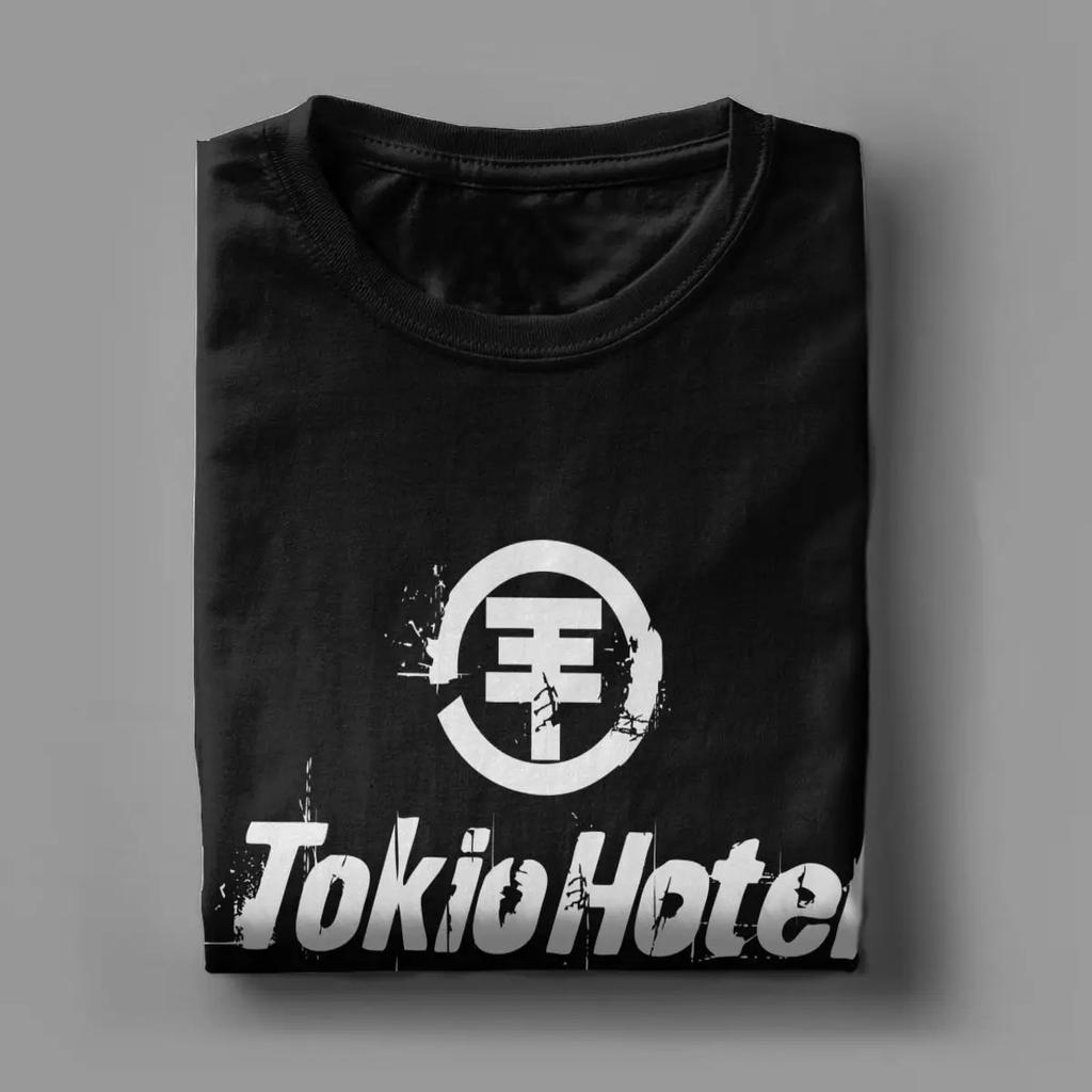 Tokio-Hotel-Logo T Shirt Men Cotton Fashion T-Shirts Crew Neck Tee Shirt Short Sleeve Clothing Gift Idea