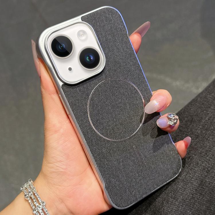 Retro Linen Fabric Magnetic Half Coverage Phone Case