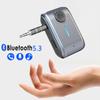 Hands Free Bluetooth 5.0 Adapter Bluetooth 5.3 Car Receiver Adapter 3.5mm AUX Jacks for Car Speakers Audio Music Receiver