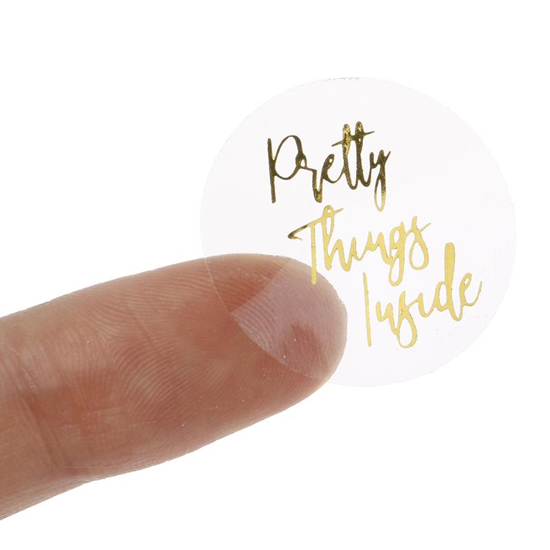 500 Labels Pretty Things Inside Stickers Thank You Sticker Baking Seal Stickers