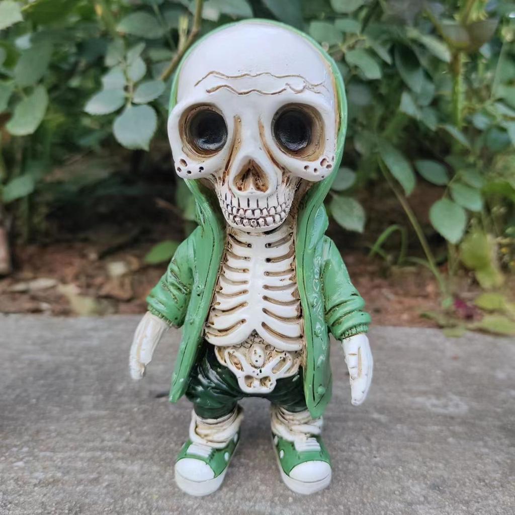 Skeleton Doll Resin Jewelry Character Statue Home Creative Cool Room Decor Panel Trendy Street Decoration Personalised Retro