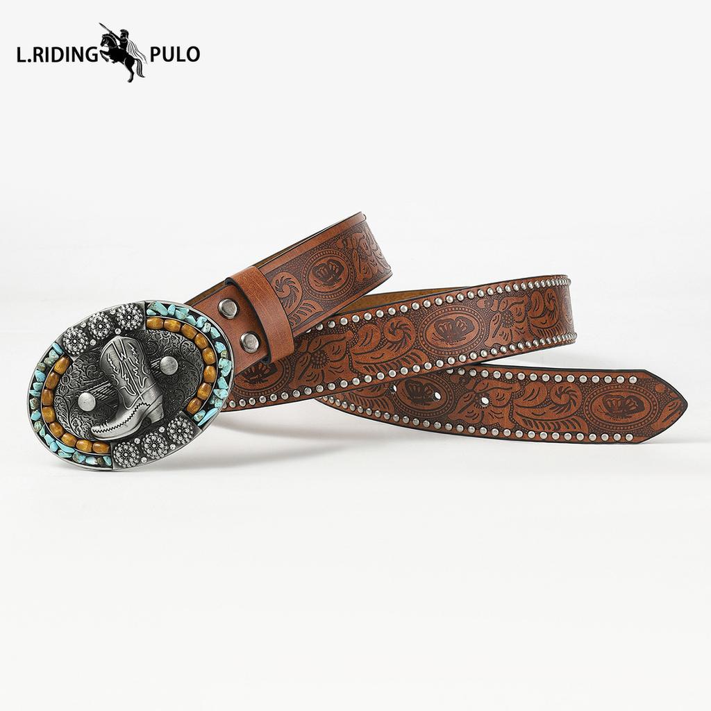 Bohemian Ethnic Style Belt Women's Fashion Retro Pattern Belt Men's High-end Women's Belt