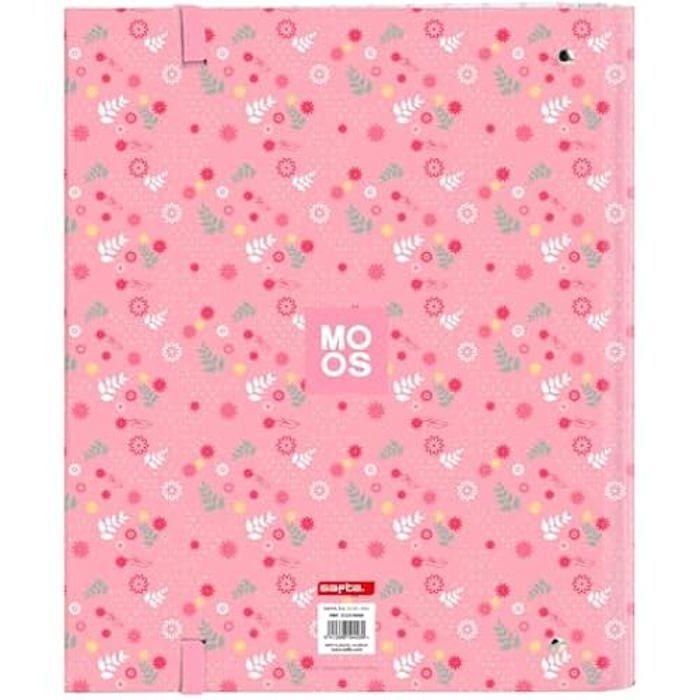 Classeur - SAFTA - MOOS PASSION - 4 anneaux de 35 cm - 100 feuilles A4 - Multicolore