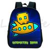 Zaino Kindergarten Geometry Dash Arrabbiato per Bambini e Bambine Zaino Anime Piccola Borsa da Libri Bambini Borse Scolastiche Cartoon Zaino per Bambini