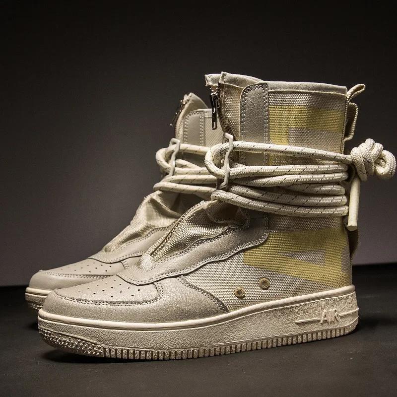 Cool Fashion Tenis Masculino High Top Casual Flat Men's Sneakers Breathable Designer Men's Shoes Running Shoes Free Shipping