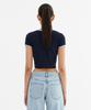Minasu Mns Span Crop T Shirt_Navy