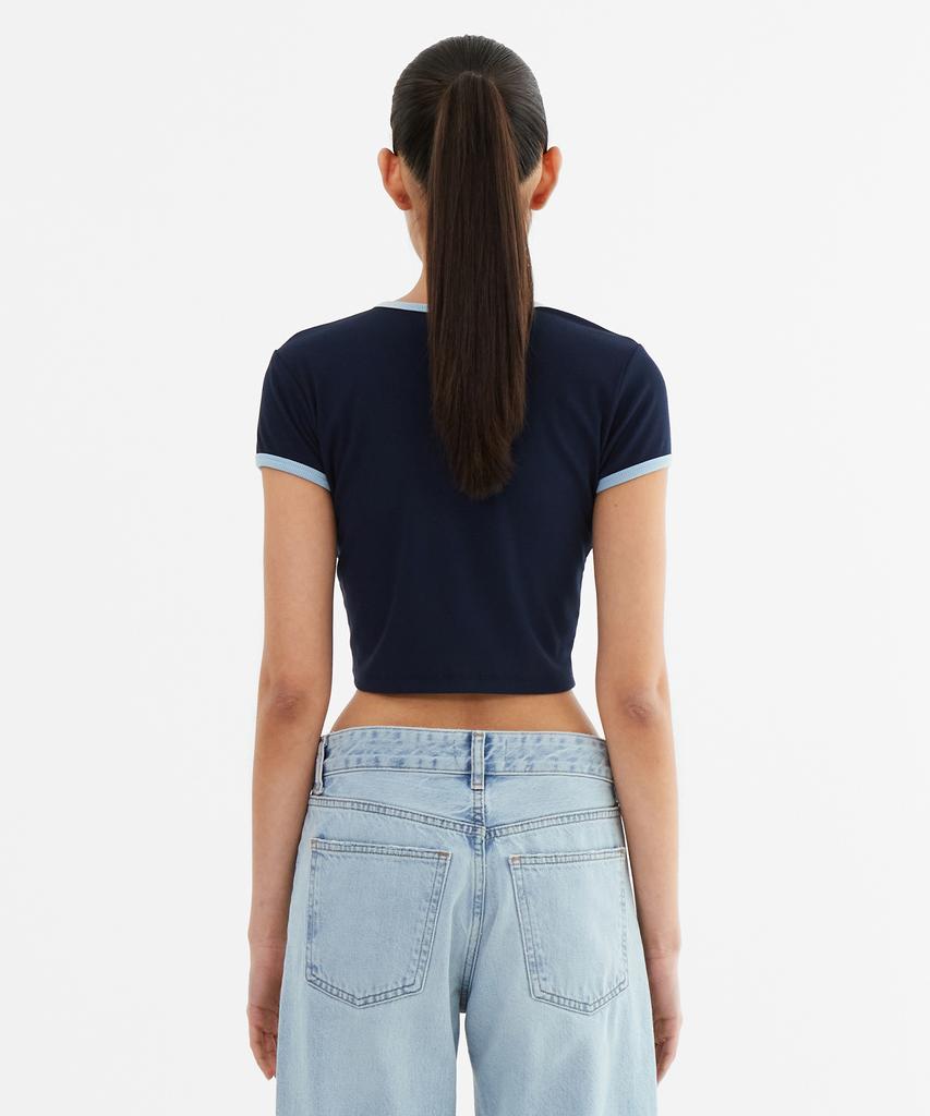 Minasu Mns Span Crop T Shirt_Navy