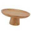 Einfache Hohe Obstplatte Haushalt   Holz Rund Hoch Obstkuchen Tablett Hohe Obstschale