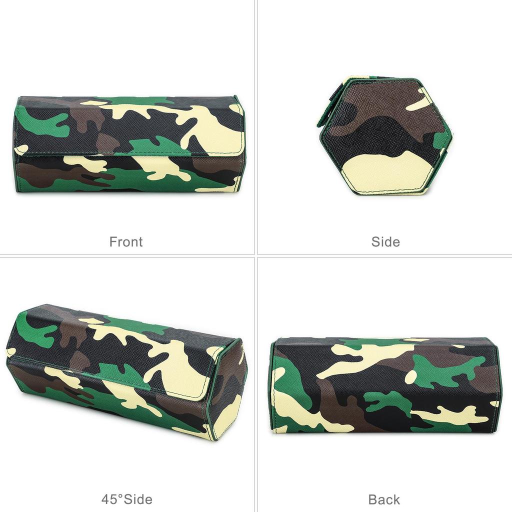 Handmade Genuine Leather Green Color Watch Case Unisex Watch Box Jewelry Display Watch Storage Organizer