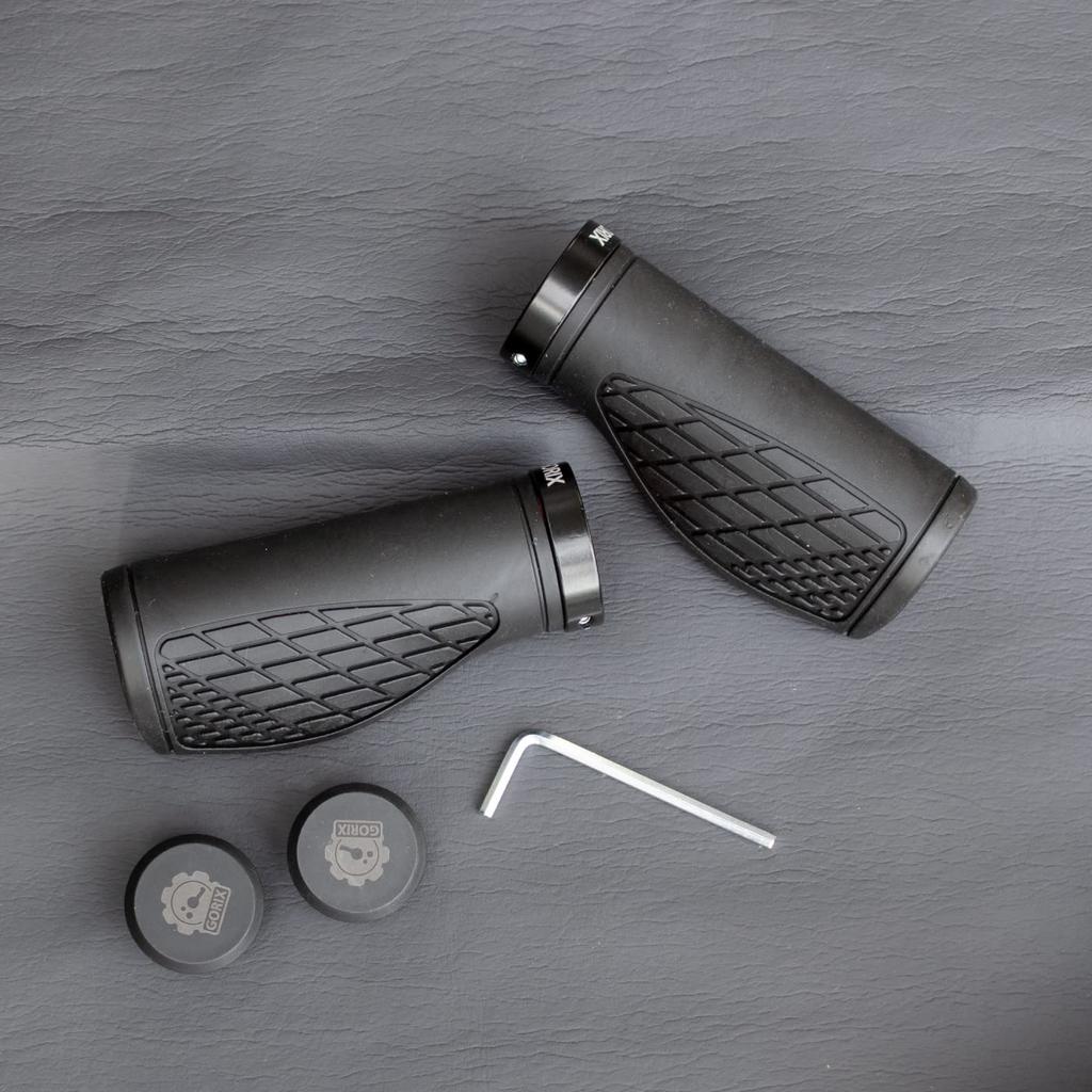 GORIX Bicycle Grips Short Grips for Cross Mini and More (GX-AGOO) Bikes, MTB, Velo, (95mm+95mm)