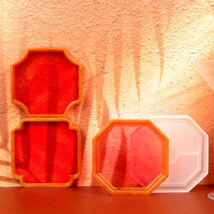 Silicone Mirror Tray Mold Used To Make Resin Crafts for Diy Home Decoration